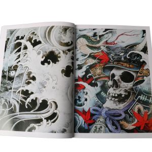 Tattoo Book Ghost Skull Lion พระเจ้ารูปแบบมังกรแม่แบบอัลบั้มรูปต้นฉบับเย็บปักถักร้อย Tattoo Stencil สําหรับ Body Art