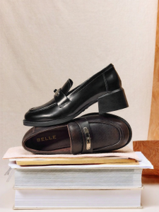 Belle | Vintage Chunky Heel Womens Loafers