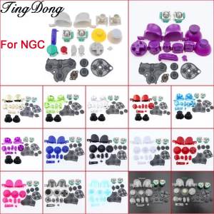 1 Full Set Button+ Silicone Conductive Pad +3D Thumb Joystick For NGC Gamepad Power ON OFF Key A B X Y Z LR D-Pads Mod Kit