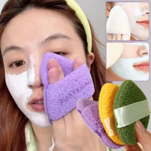 KIMOU Face Wash Cleansing Sponge Blackhead Removal Mud Mask Cleaner Puff Exfoliating Makeup Remover Foam Sponge Face Clean Pads Tool