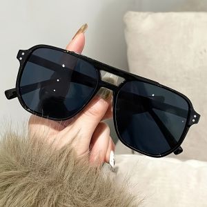 Rectangular Womens Fashion Glasses Perfect for Everyday Wear and Travel PC Lens Anti-Reflective and Lightweight