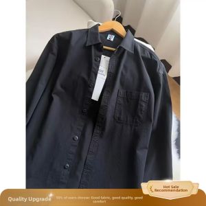 Light Blue Cotton Simple Versatile Design Shirt
