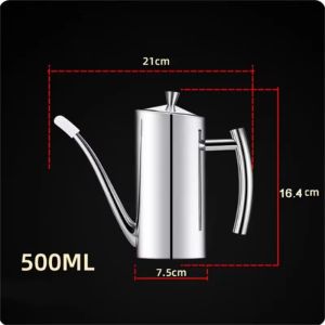304 Stainless Steel Oil Dispenser for Kitchen Use Dustproof and Anti-Drip Container Ideal for Sauces Vinegar and Cooking Oils