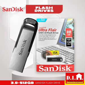 Do It Home SanDisk Ultra Flair USB 3.0 Flash Drive: 512GB & High-Speed Data Transfer