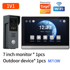 Smart Home Support Tuya App 1080P Video Intercom Video Door Phone 7 Touch Monitor Video Doorbell Door Camera Security System