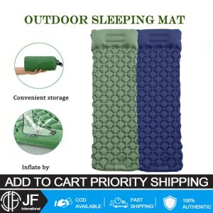 JF Camping Sleeping Pad 580g Inflatable Folding Waterproof Outdoor Sleeping Pad with Pillow Portable