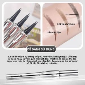 Bút Kẻ Mày 2 Đầu Wild Eyebrow Lâu Trôi Chống Nước Dạng Lỏng Tạo Hiệu Ứng Như Xăm Mảnh Như Tơ Tằm Trang Điểm Hàn Quốc Dễ Cầm Nắm