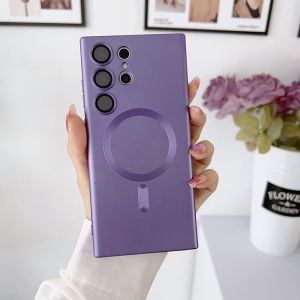 For Samsung Galaxy S20 S21 S22 S23 S24 S25 Ultra Plus FE Note 20 10 Ultra Plus Wireless Charge Phone Casing Thin Matte Anti Fingerprint with Lens Protector with Dust Mesh Phone Case