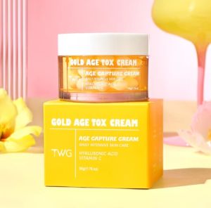 TWG VITAMIN C Gold Age Tox Cream 50G. - Anti Wrinkle Moisturizing Collagen Face Cream (Gold Glow Cream)