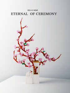 Mothers Day Gift Traditional Chinese Style Assembly Block Plum Blossom Orchid Lotus Puzzle Building Blocks Decorative Ornaments