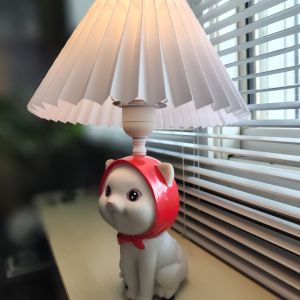 Cute Bear Lamp Boys Birthday Gift Childrens Room Cartoon Dog LED Baby Bedroom Bedside Lamp Country Style Non-smart Control