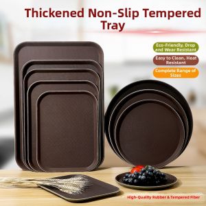 Elegant Anti-slip Plastic Serving Tray