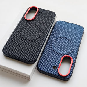 szhaiyu | Nylon Woven Matte Leather Phone Case for Xiaomi Poco X8 Pro Max X8Pro for MagSafe Magnetic Wireless Charging Protective Cover