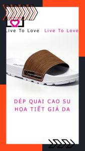 Dép quai cao su họa tiết da DUWA - Hàng chính hãng - LN9071