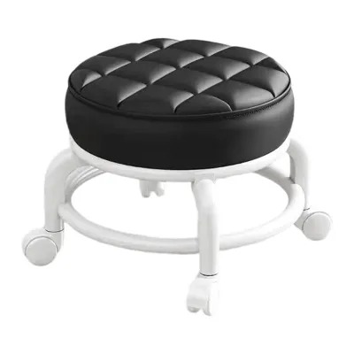 360 ° Ghế Xoay Thấp Có Bánh Xe Chịu Lực Cao Cấp Dành Cho Trẻ Em & Phụ Nữ Kiểu Dáng Hiện Đại Dùng Cho Phòng Khách Tiệm Cắt Tóc Gara Nhà Salon.