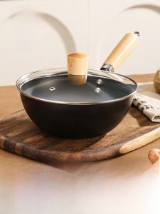 River Light Iron Pan Xiaohua Small Iron Wok For Home Uncoated Flats Non-Stick Pan for One Person Induction Cooker Frying Pan