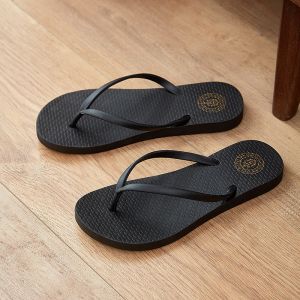 Womens Summer Anti-Slip Silent Bathroom Flat Bottom Sandals Shower Slippers Sporty Toe-Post Slippers Casual Flat Heel