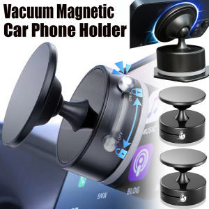 360° Rotation Double-sided Vacuum Suction Cup Magnetic Car Phone Holder Auto Dashboard Windshield Vacuum Adsorption Aluminum Alloy Bracket