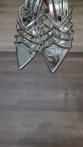 [ẢNH THẬT-FREESHIP] Dép nữ quai chéo mũi nhọn đế xuồng ROSATA RO734 - 5p - Vàng Bạc - BKSTORE