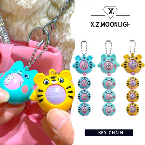 X.Z.MOONLIGH Cartoon Animal Rock Paper Scissors Toy Pendant DIY Keychain Fun Charm for Bags Keys Unique Gift Idea