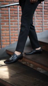 Marelli Sepatu Pantofel Pria Formal Cow Leather Black - BV 020
