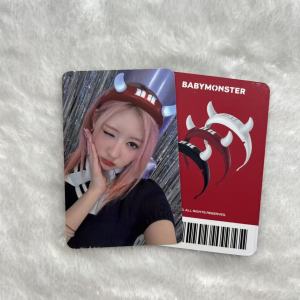 Babymonster2025 Little Card Supporter Glitter Day ASA Angle Blue Tea Card Paper Material Non-Washable Collectible Anime Cards
