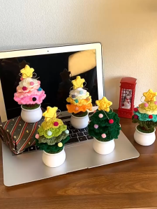 [SG STOCK]Christmas Tree Crochet Kit Christmas Decor Handcraft Craft Decorations Complete Christmas Gift 圣诞礼物