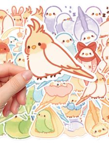 40 Sticker Parrot Hand-Drawn Origami DIY Décoration Mô-đun Tấm Dán Chống Thấm Nước Cho Máy Tính Điện Thoại Di Động Sổ Tay
