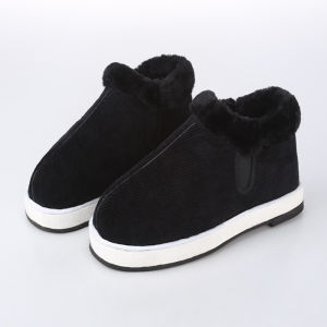 Giày Vải Cotton Thủ Công Mùa Đông Dày Dặn Ấm Áp Lót Lông Cừu Chống Trượt Đế Mềm Thoải Mái Cho Nam Và Nữ