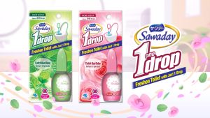 KOBAYASHI Sawaday 1 Drop Freshen Toilet Deodorizing Liquid Rose Scent Mint Scent Catch Bad Odor 1Teki Shoshu Gel 640Drop