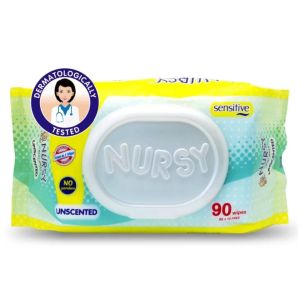 Nursy Baby Wipes Unscented 90 Sheets