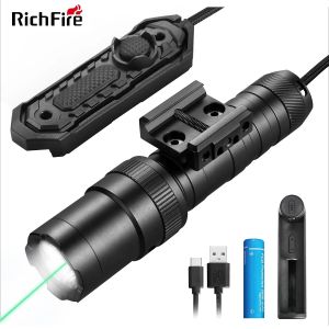 Convoy Professional Tactical Flashlight 2000LMS 2 in 1 Com LED Light Waterproof Quick Release ML PT Mount for Hunting