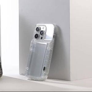 Ốp Điện Thoại Trong Suốt Chống Sốc Với 4 Ngăn Đựng Thẻ Tín Dụng Dành Cho iPhone Air 17 16 15 13 12 11 Pro Max 14 Plus 17E - Vỏ Điện Thoại Acrylic