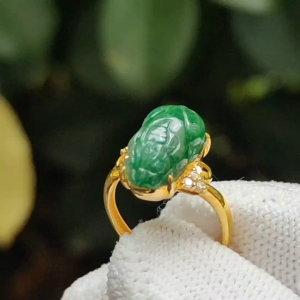 Metal Element Pixiu Ring - Wealth Activation with Earth Balance (Sku: 18kring45)
