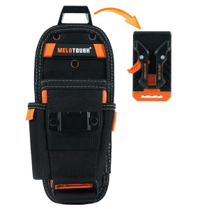 MELOTOUGH Small Tool Pouch with Quick Release Belt ClipClip On Tool Belt Pouch with Electrician Tapemeasure Clip