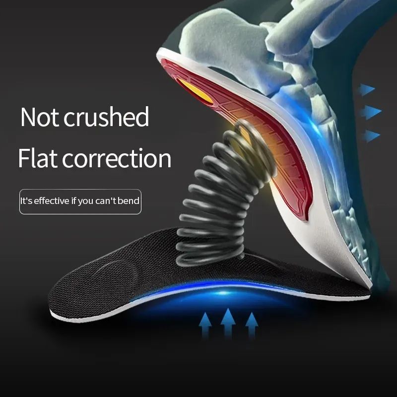 SRIEI 1Pair Orthotic Insoles High Arch Support Insoles Gel Pad Flat Feet Cushion Pads for Women Men Heel Pain Relief
