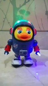 COD Robot Mainan Anak Bebek Astronot Joget Space Duck Ada Lampu + Musik Mainan Viral