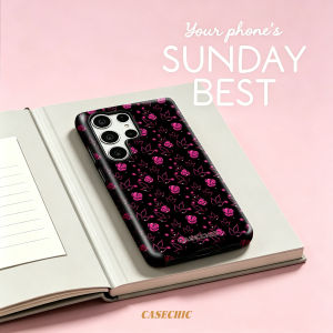 Potdemiel | Neon Purple Pink Vines Case for Samsung Galaxy S26 S25 S24 S23 Ultra Drop Resistant Glossy Dual-Layer Cover CaseChic