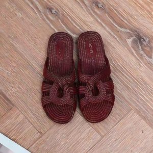 Dép Xỏ Ngón Cao Su Chống Trượt Cho Nam Dép Xỏ Ngón Mùa Hè Bằng Da Bò Giày Lười Chống Mùi Giày Lười Phong Cách Cổ Điển