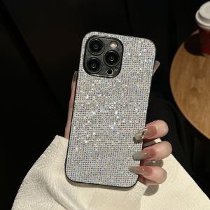 Luxury Bling Glitterเลื่อมตาข่ายรูปแบบเคสโทรศัพท์นุ่มสําหรับiPhone 16 15 14 13 12 11 Pro Max 16E X XS Plusกันกระแทก