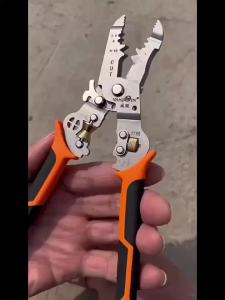 JUSTINLAU 1PC 12in1 Universal Wire Stripping Pliers Multifunctional for Peeling Separating Winding Pressing and Cutting Wires