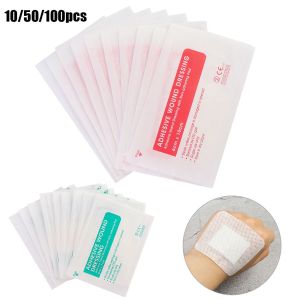 SKJK 10/50/100Pcs Emergency Wound Hemostasis Waterproof Material Breathable Bandage-Aids Adhesive Plaster Wound Dressing Band Sticker Bands