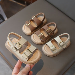 Boys Summer Slip-On Shoes Open-Toe Fashionable Breathable Headed Sandals Baby Soft Bottom Anti-Slip Walking Shoes Beach Sandals
