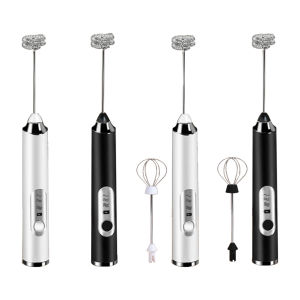 เครื่องตีกาแฟขนาดเล็กไฟฟ้าไร้สายเครื่องผสมฟองนมไฟฟ้าเครื่องตีเครื่องผสมในครัวเรือนปัดแบบชาร์จไฟได้3ระดับเครื่องมือเครื่องตีทำฟองสแตนเลส