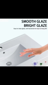 [Special Offer] Ceramic Basin Wall Hanging Washbasin Bathroom Wash Sink Solid Toilet Wall Basin