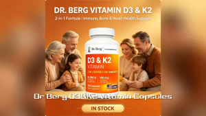 Dr. Berg Vitamin D3 & K2 Capsules 10000IU D3+100mcg K2 Immune & Bone Health Support 120ct