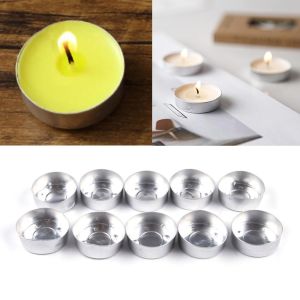 100Pcs Tempat Wadah Lilin Alumunium Tebal Wadah Tea Light Candle Tempat Lilin Tealight Candle Holder Kecil