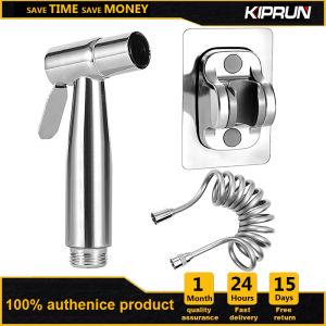 KIPRUN Handheld Bidet Sprayer Set Stainless Steel Toilet Sprayer Set with Wall Mount Spray Water Bathroom Toilet Shower Accessories