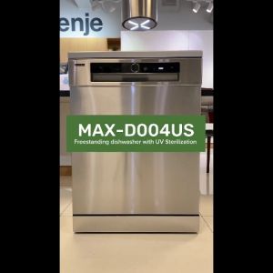 MAX-D004US Stainless Steel Freestanding Dishwasher with UV  [Freebies - 2 boxes Maximus Dishwasher Detergent Tablets (60pcs) 1kg Maximus Dishwasher Salt & 1 bottle Maximus Rinse Aid]