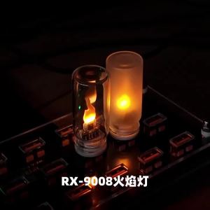 USB Flame Flickering LED Frosted Clear Glass Candle Night Light Simulated Flame for Car Home Room Laptop PC Festival Decoration